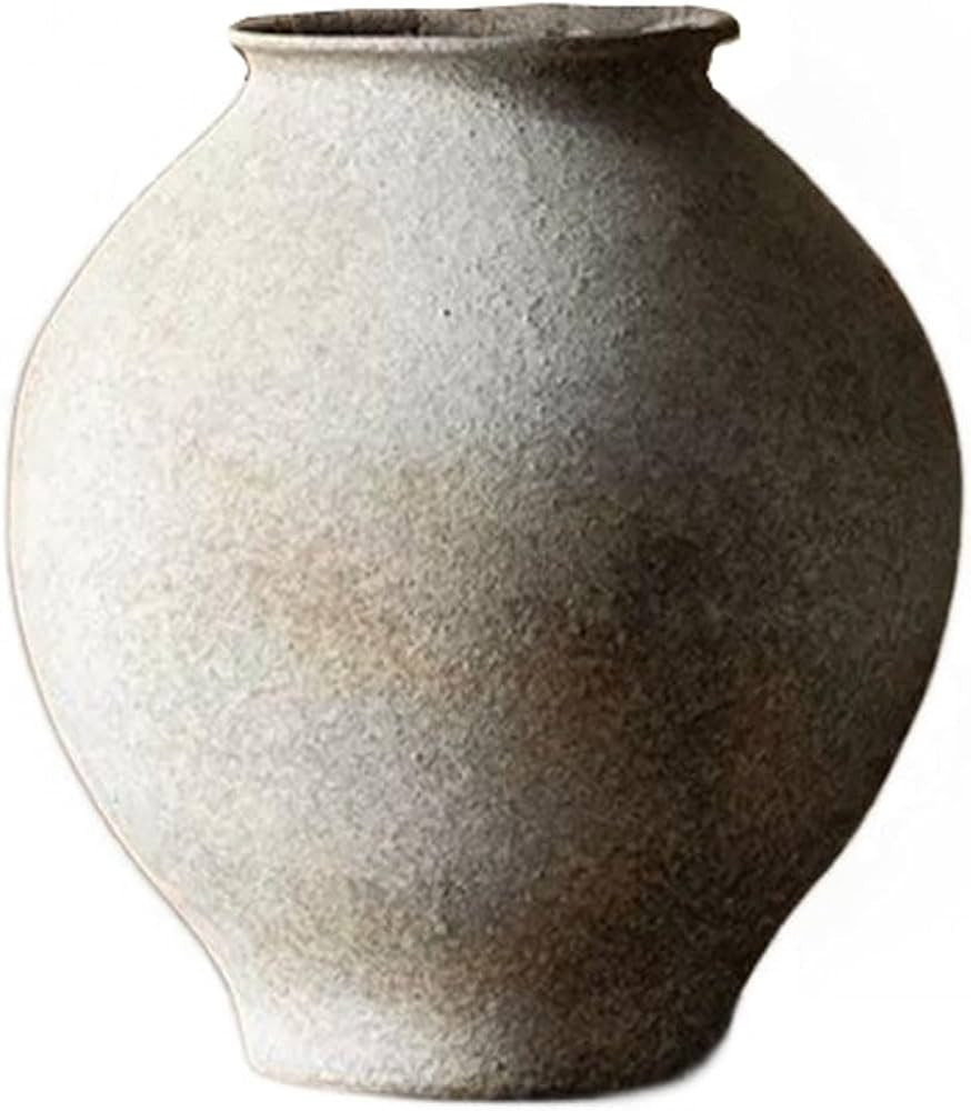 Aimeryup Entryway Vase Rough Ceramic Pottery Jar Big Belly Large Ornament Decor Flower Arrangemen... | Amazon (US)