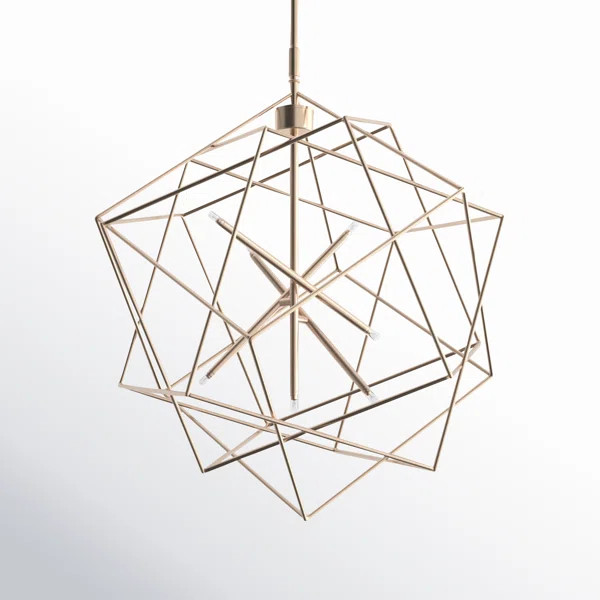 Ezo 7 Light Metal Geometric Chandelier | AllModern