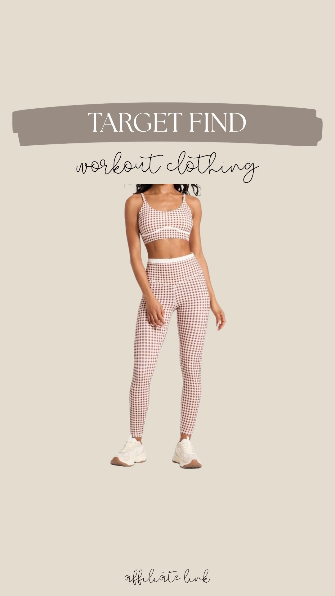 New at Target! Cute workout top and leggings in brown gingham print 

Target find, Target shopping 

#LTKmorningroutine #LTKfitnessgoals #LTKActive