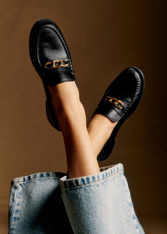 Vicky Loafers - Smooth Black - Bovine leather - Sézane | Sezane Paris - US