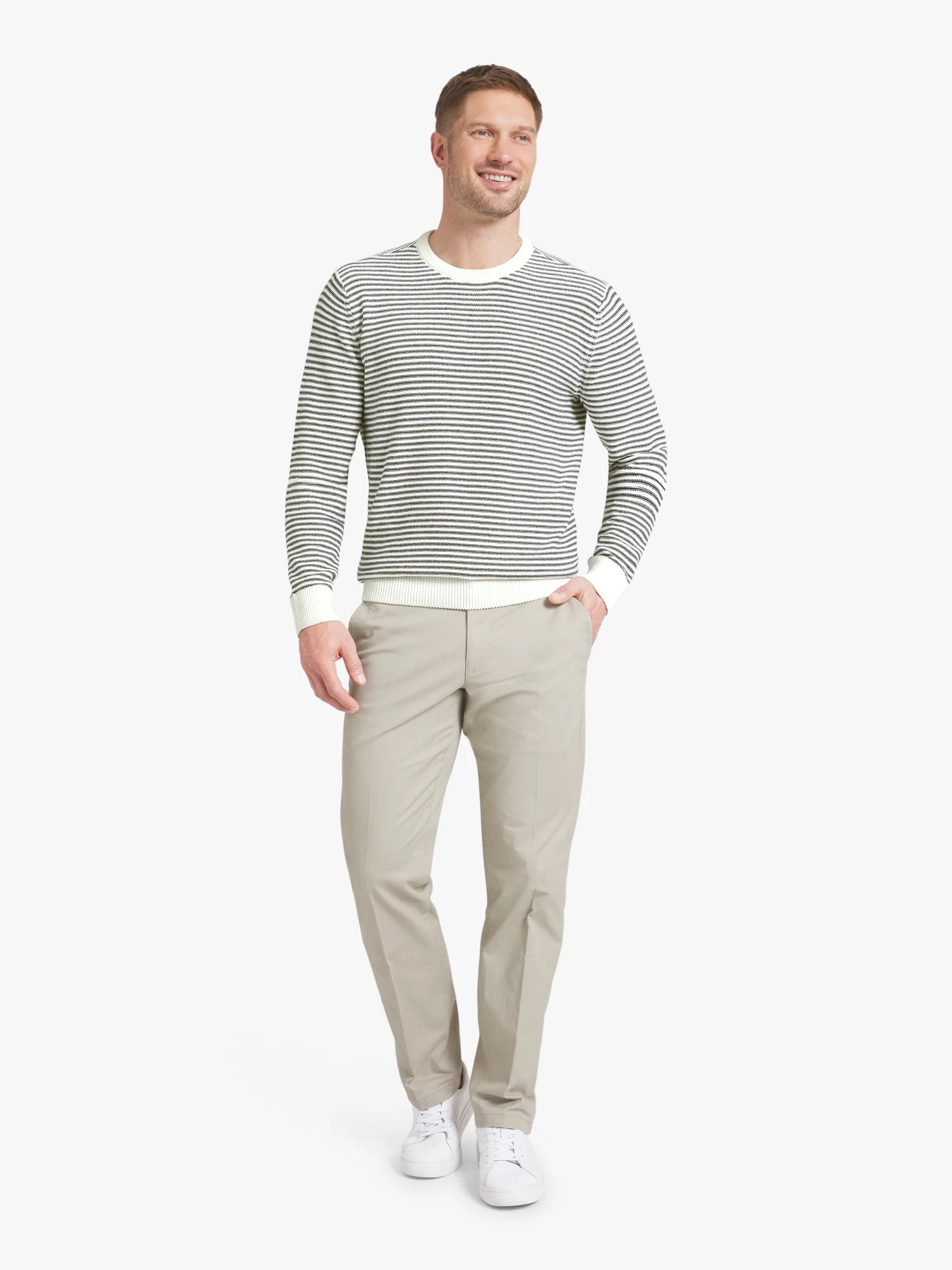 Chaps Men's & Big Men's Long Sleeve Crewneck Sweater, Sizes S-3XL | Walmart (US)
