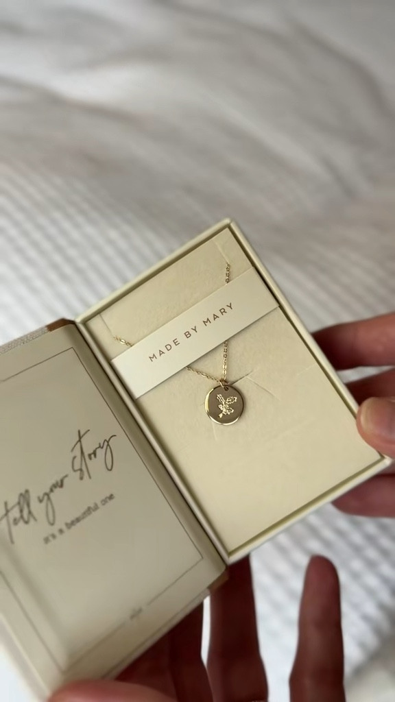 Made By Mary birth flower necklace for my twins 🤍 A personalized birth flower jewelry piece that marks their arrival and makes a beautiful keepsake for moms. 

#LTKmomlife #LTKBaby