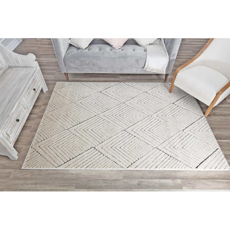 Chevron Ivory/Cream Area Rug | Wayfair Professional