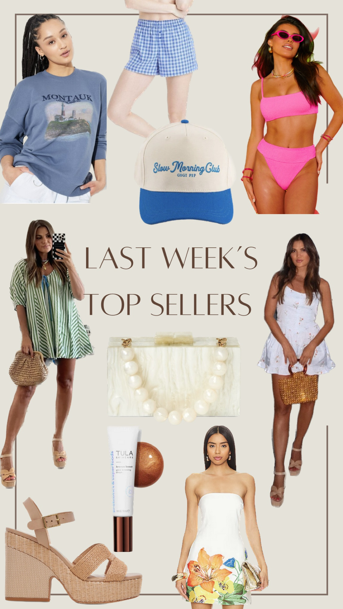 Last Week’s Top Sellers: 
1. Montauk Sweatshirt 
2. Checkered Boxer Shorts 
3. Gigi Pip Trucker Hat - Code: Kristin15
4. Amazon Striped Romper
5. Target Floral Romper 
6. Dolce Vita Cale Heels - on sale!
7. Tula Bronzer Drops - Code: KristinRose
8. Runway the Label Primrose Floral Mini Dress 
9. Marble Bag 
10. Show Me Your Mumu Scrunch Swim 


#LTKShoeCrush #LTKStyleTip #LTKBeauty
