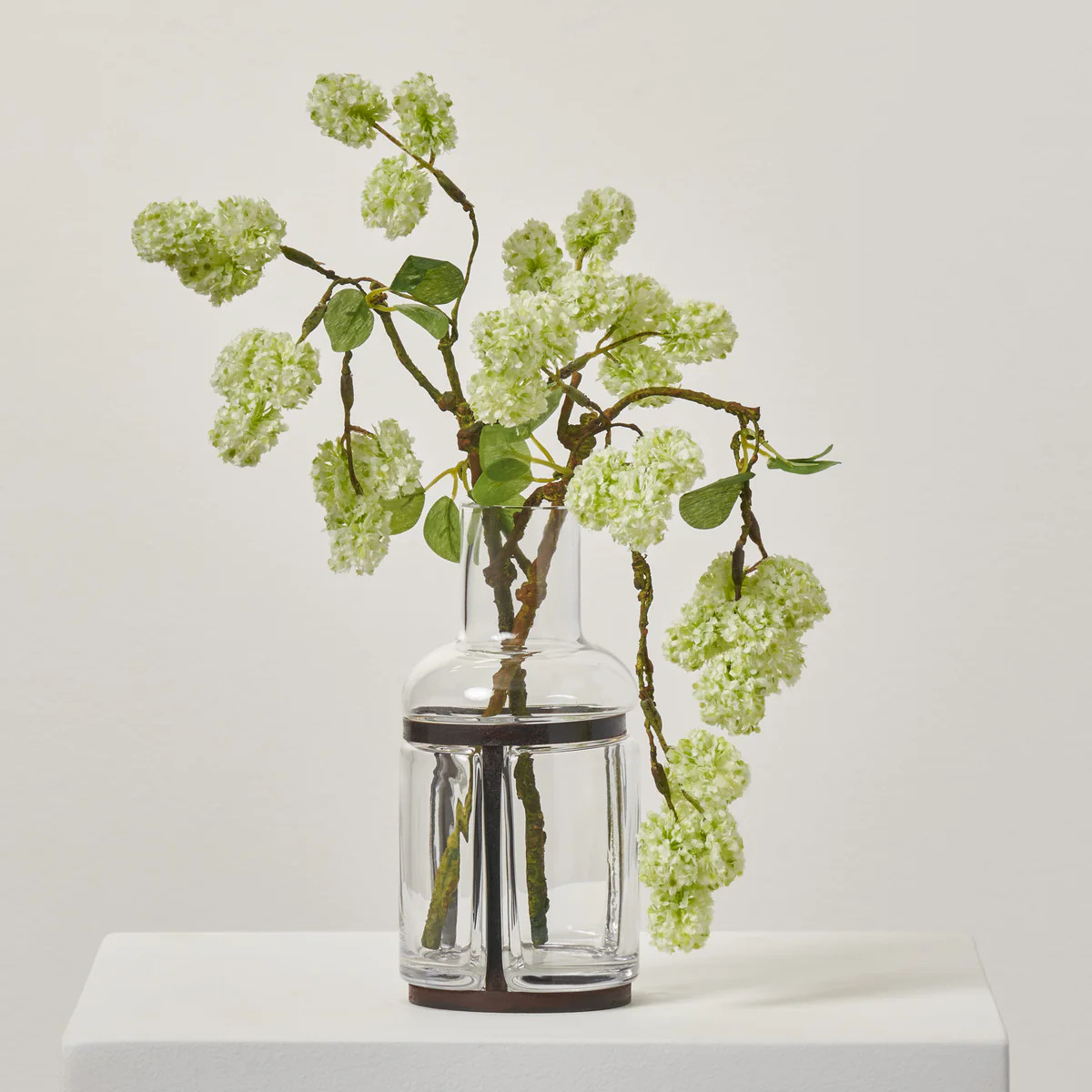 Green Mini Viburnum Everyday Spring Faux Foliage Stem Spray - 15" | Darby Creek Trading