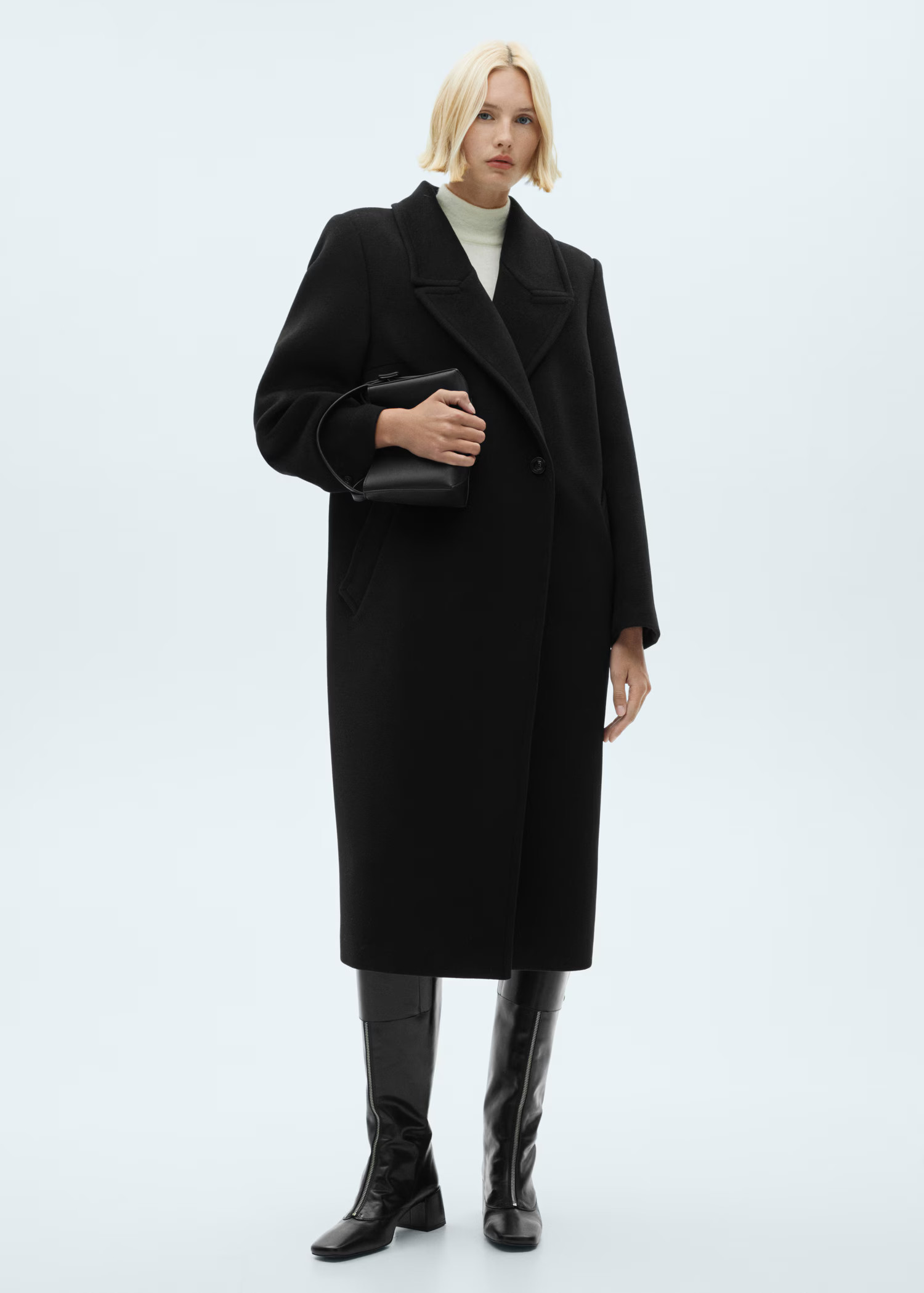 Manteau laine revers | Mango EU