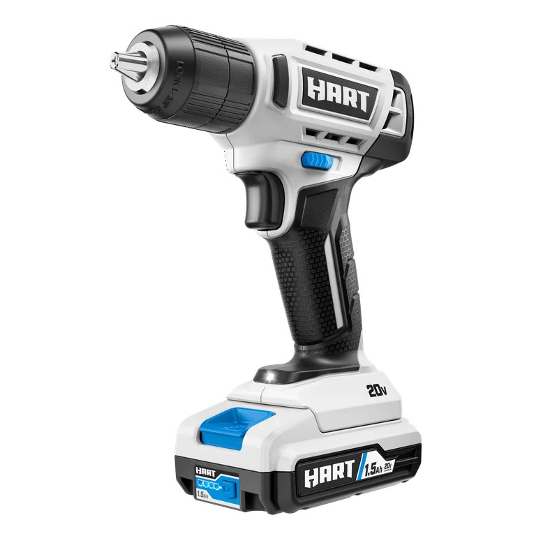 HART 20V 3/8” Drill/Driver Kit with 250 ft-lb Torque, 1.5Ah Lithium-Ion Battery and Charger | Walmart (US)