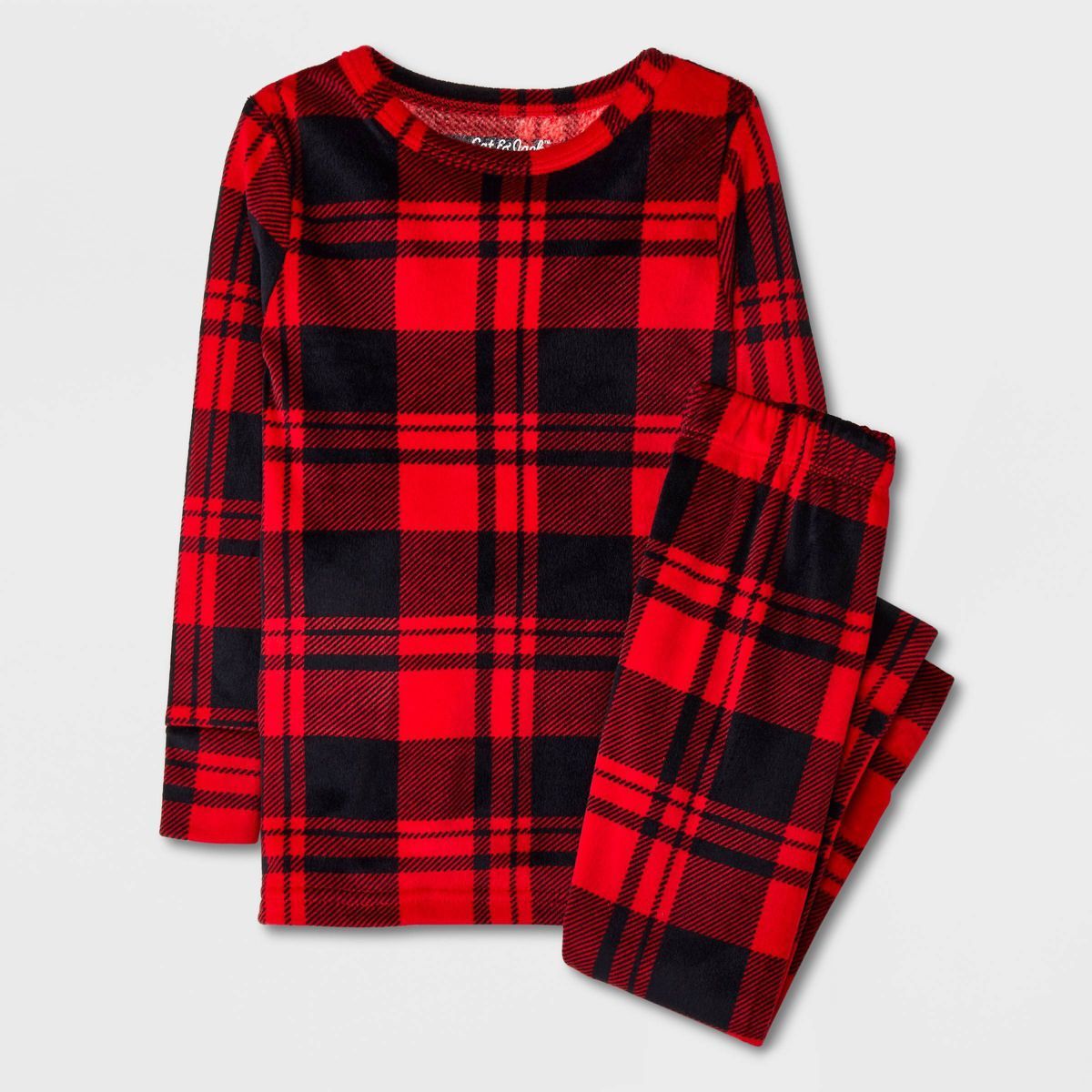 Toddler Boys' 2pc Plaid Pajama Set - Cat & Jack™ Red/Black | Target