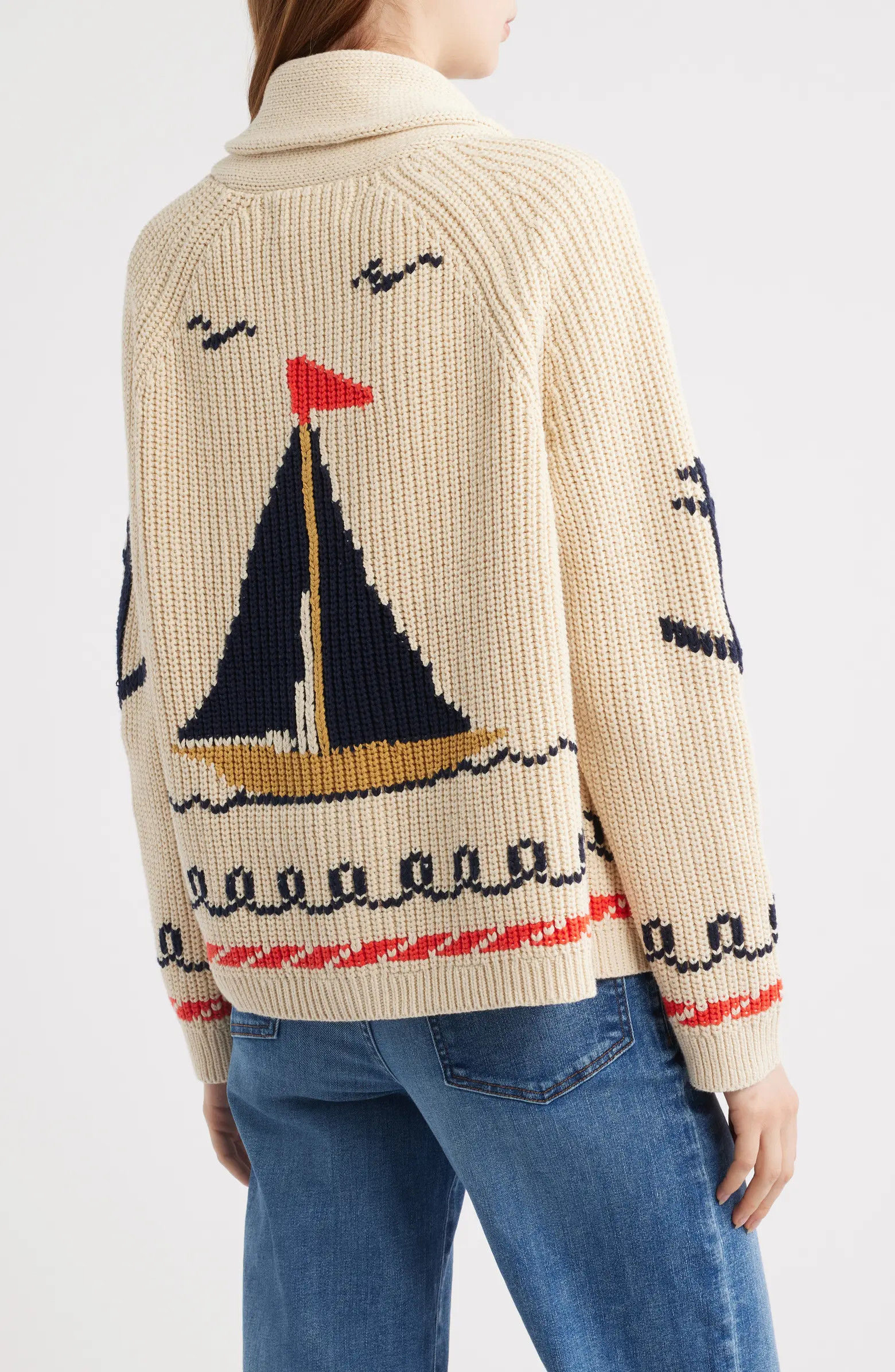 The Sailboat Lodge Shawl Collar Cardigan | Nordstrom