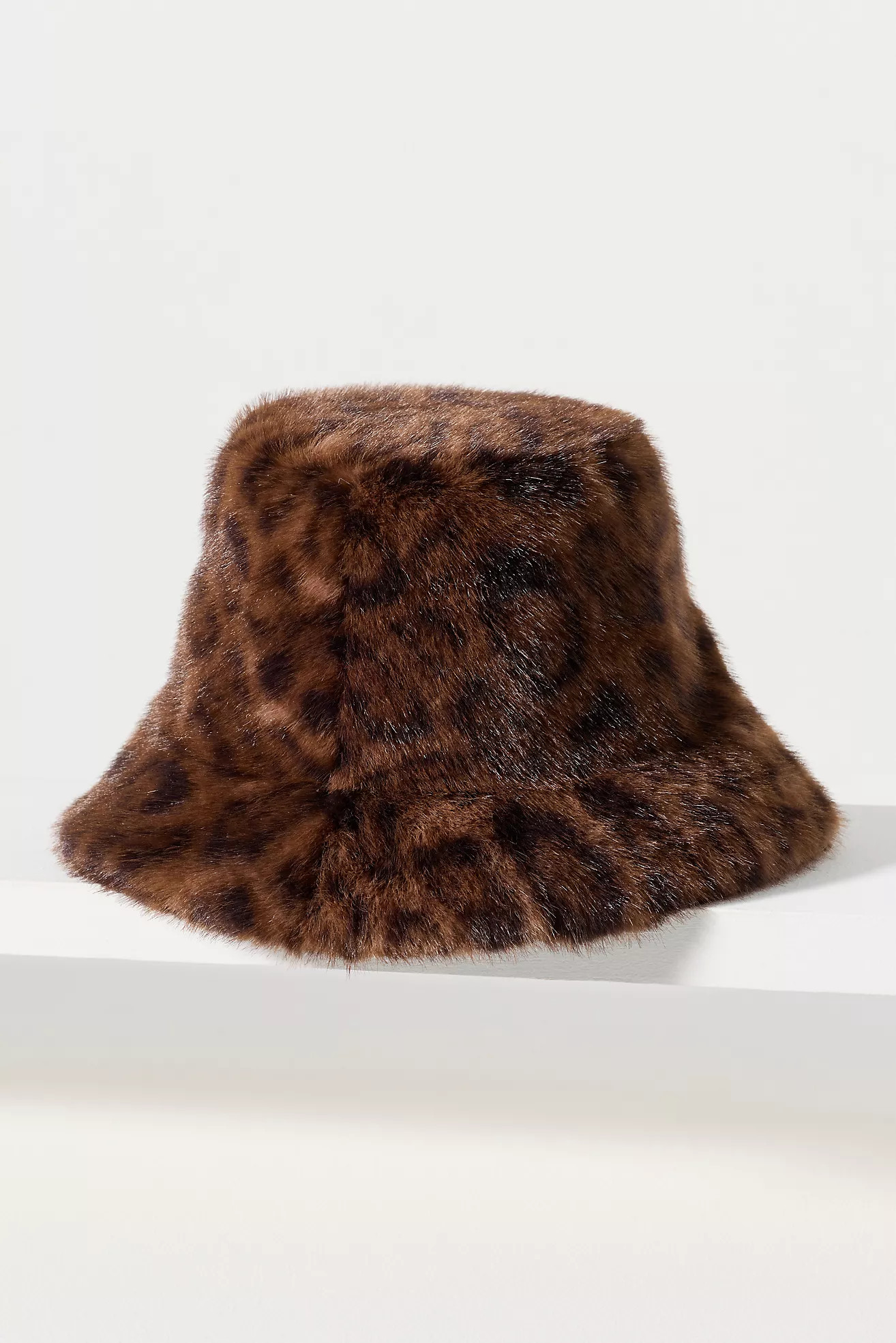 Fuzzy Faux Fur Animal Print Bucket Hat | Anthropologie (US)