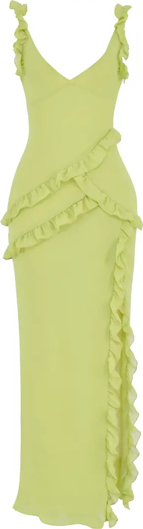 Pixie Ruffle Georgette Body-Con Cocktail Dress | Nordstrom