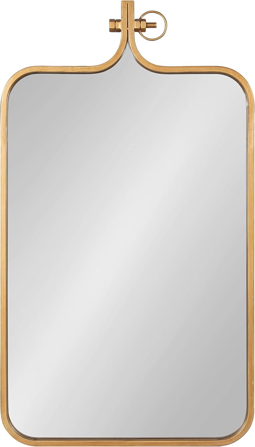 Kate and Laurel Yitro Traditional Glam Rounded Rectangle Wall Mirror, 20 x 35, Gold, Decorative G... | Amazon (US)