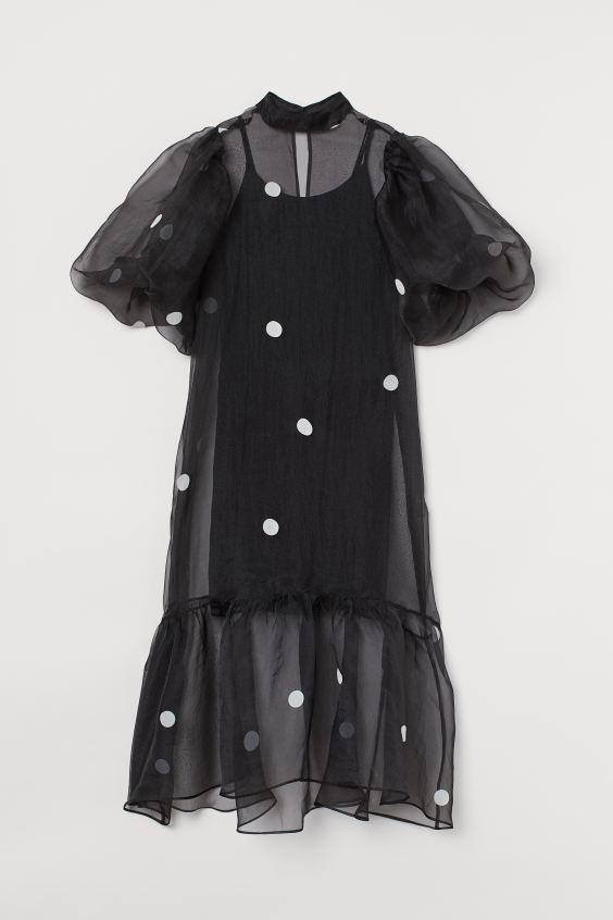 Balloon-sleeved Organza Dress | H&M (US + CA)