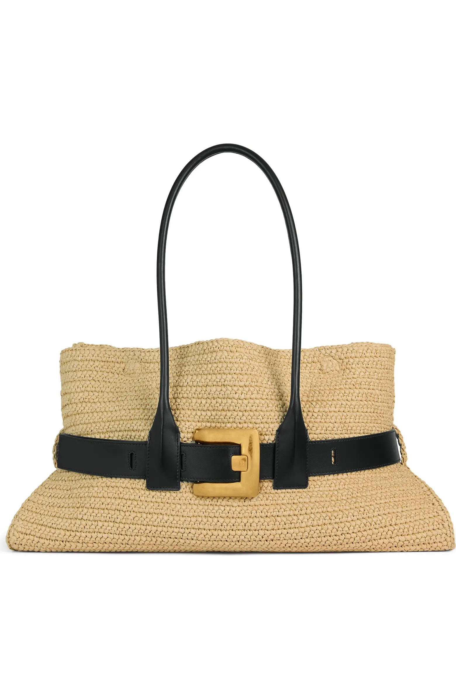 Large Anthem bag in smooth leather and crochet | Nordstrom