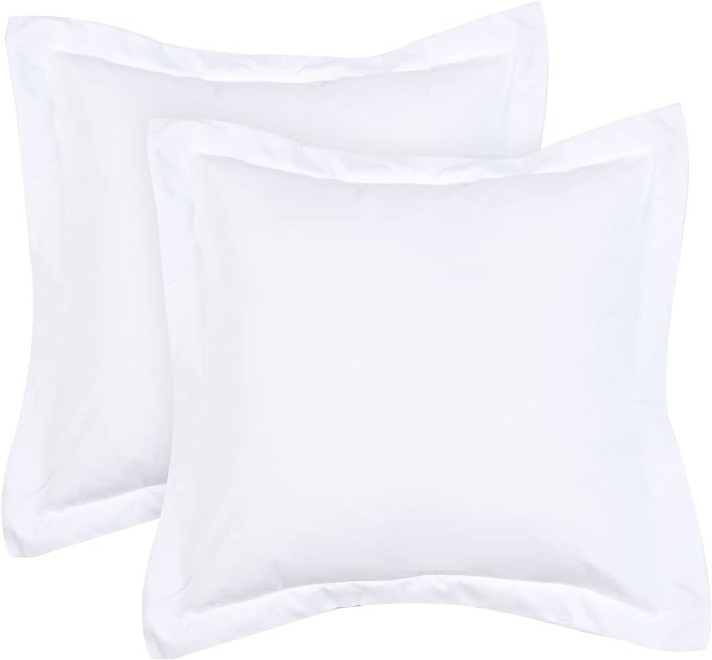 PHF Throw Pillow Covers 24 x 24 Inch, Set of 2 Washed Microfiber Throw Cushion Pillow Covers, Wri... | Amazon (US)