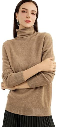 Chanyarn 100% Pure Cashmere Women's Sweater Turtleneck Long Sleeve Warm Soft 2025 Fall Winter Kni... | Amazon (US)