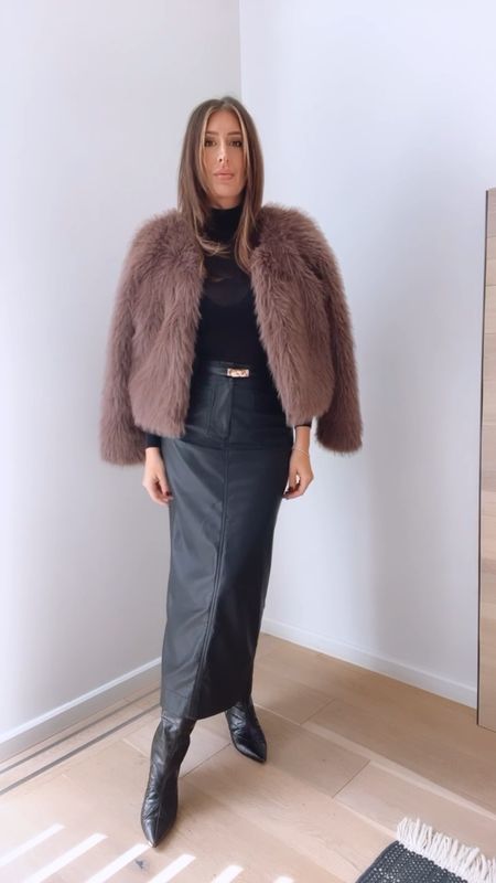 Mob wife era? Say less. I’ve always loved a good faux fur moment 🙌🏻 Wore this look for wine tasting in Paso yesterday and this coat was perfect because it was 🥶!

Mob wife era, faux fur coat, leather maxi skirt, wine tasting outfit 

#LTKshoecrush #LTKsalealert #LTKfindsunder100