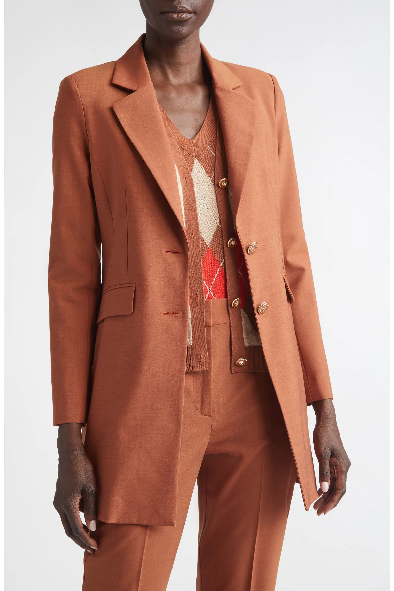 Long Wool Blend Stretch Mélange Jacket (Women) | Nordstrom | Nordstrom