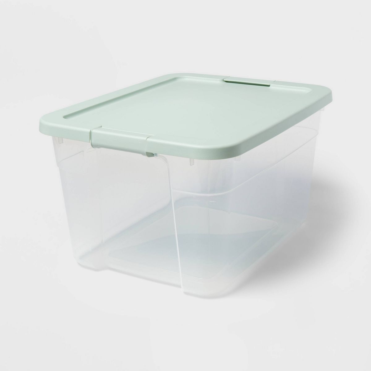 66qt Clear Latching Storage Box Green - Brightroom™ | Target