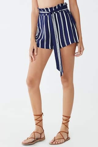 Striped Paperbag Shorts | Forever 21 (US)