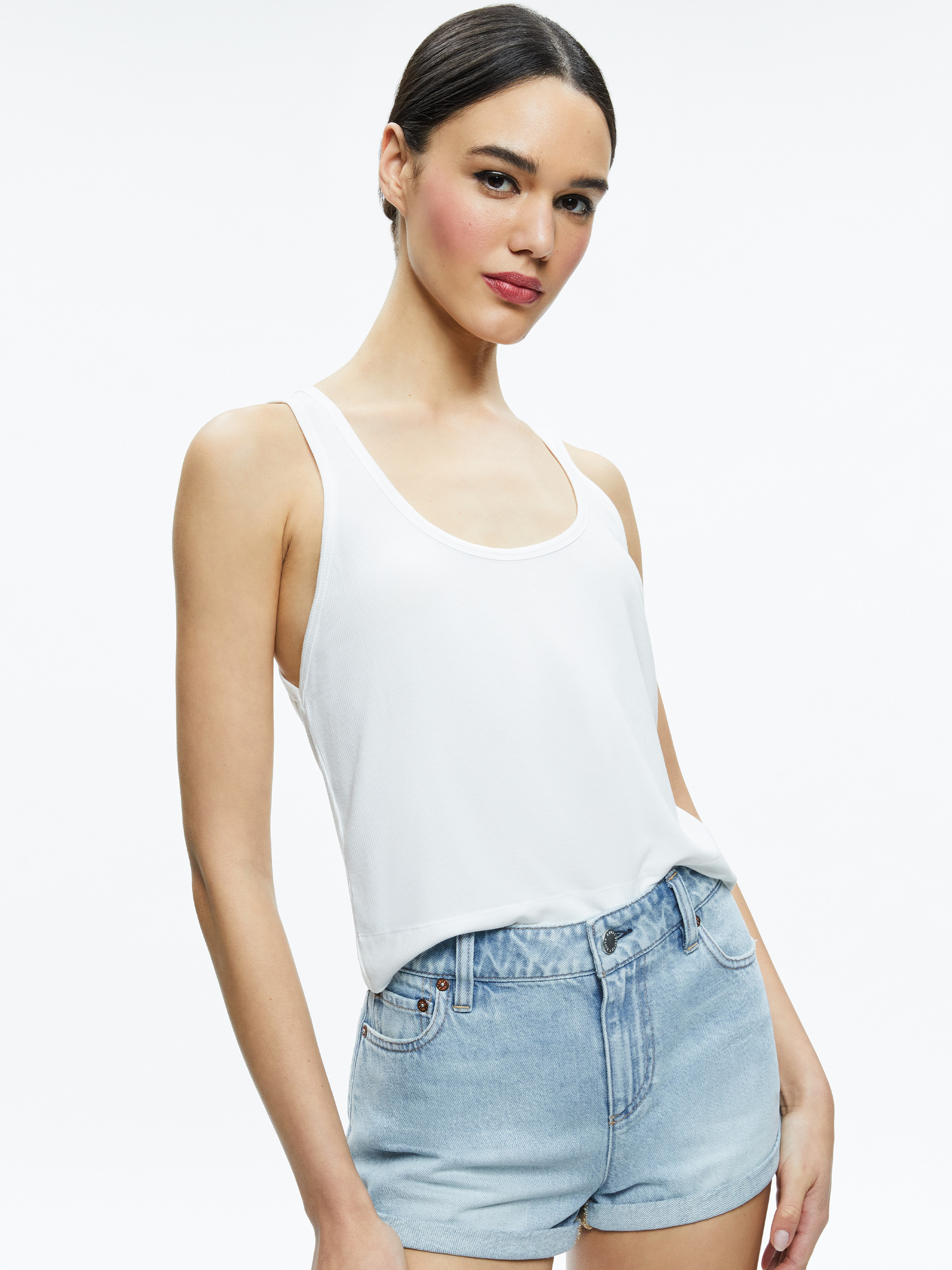 AVRIL BOXY TANK | Alice + Olivia