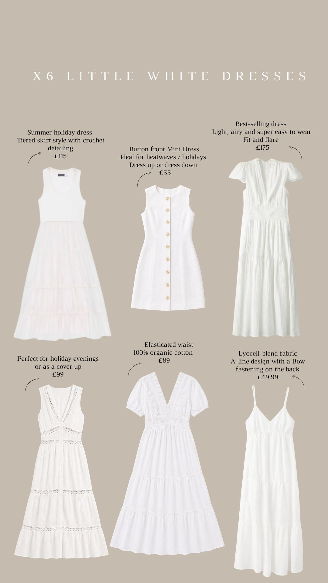 Little White Dresses Edit 🤍 

Summer White Dresses, Holiday White Dress, Heatwave Holiday Dress, Airy Summer Dress, Dress Up Or Dress Down, Organic Cotton Dress, Holiday Evening Dress, Minimal Summer Style, White Dress Roundup, Summer Dress, Summer Outfit Inspiration  

 #LTKuk #LTKsummer #LTKeurope