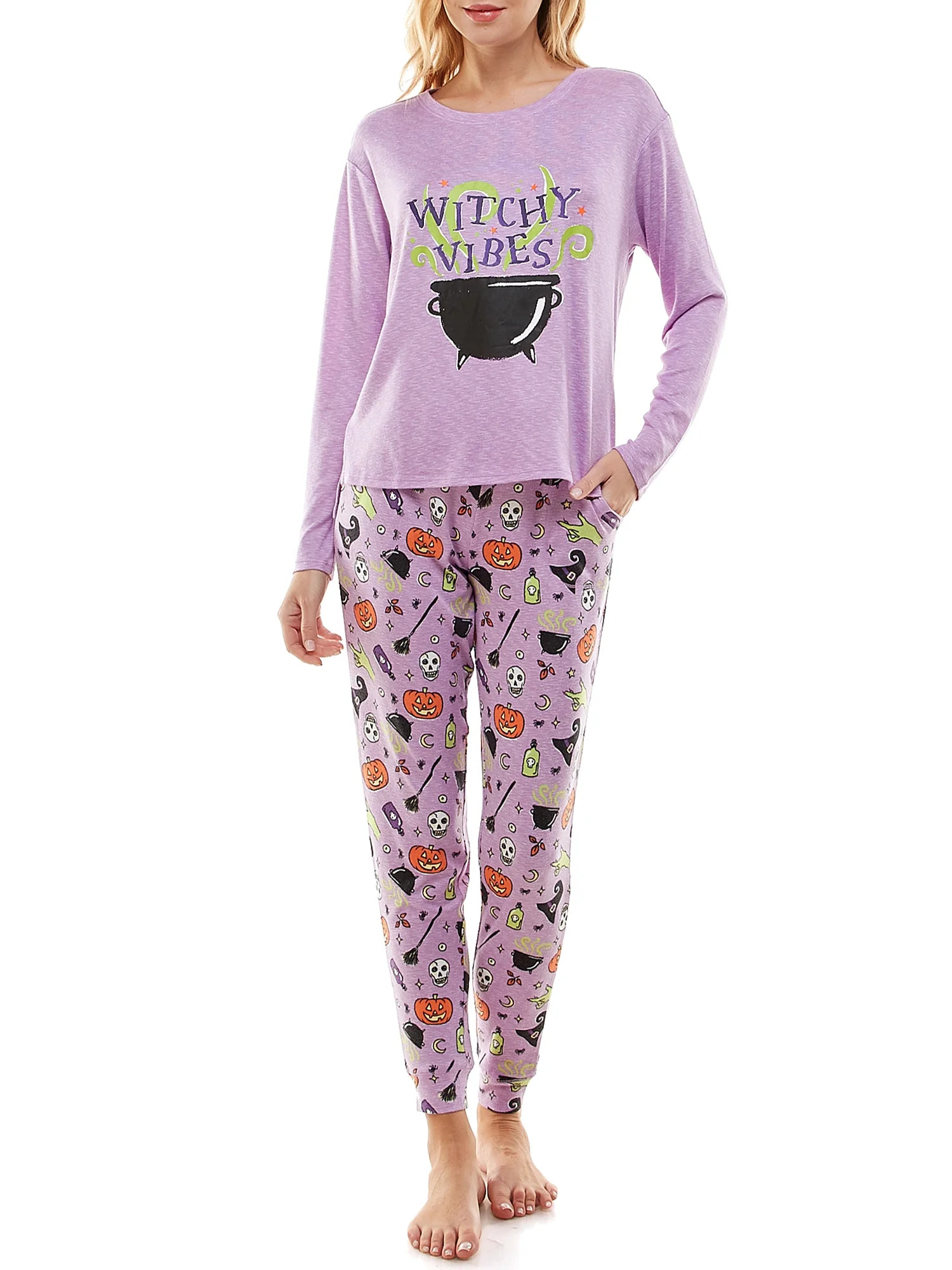 Way To Celebrate Women's Halloween Pajama Set, Sizes XS to 3X | Walmart (US)