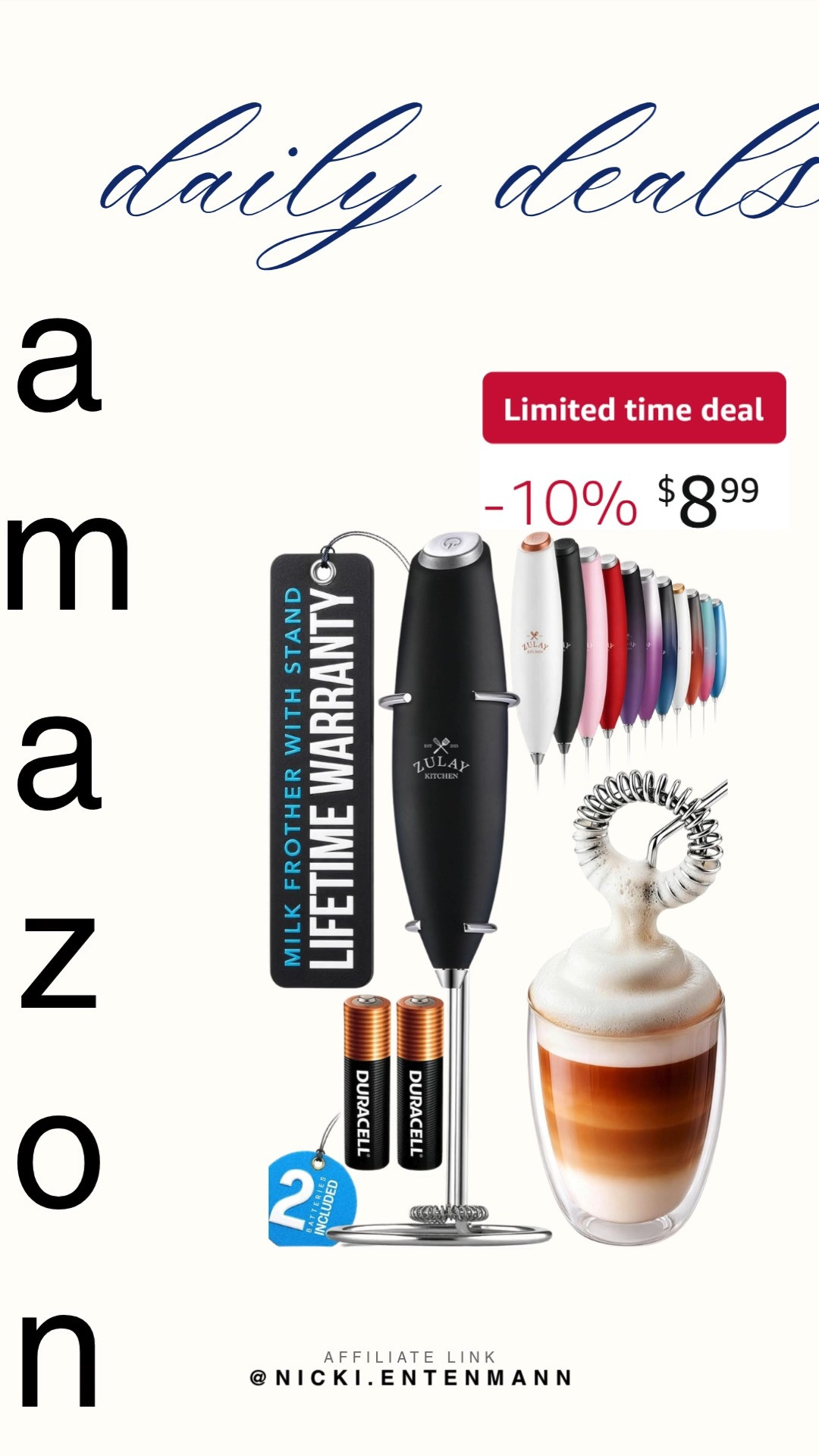 Upgrade your coffee game with this powerful kitchen milk frother wand, making lattes and cappuccinos smooth and creamy. My activewear and accessories keep workouts fun and casual days stylish. ☕🥛✨  

#milkfrother #kitchenessentials #coffee #latte #cappuccino #homefinds #gadgets #activewear #style #shopping #ootd 

 #LTKfoodie #LTKHome #LTKSaleAlert