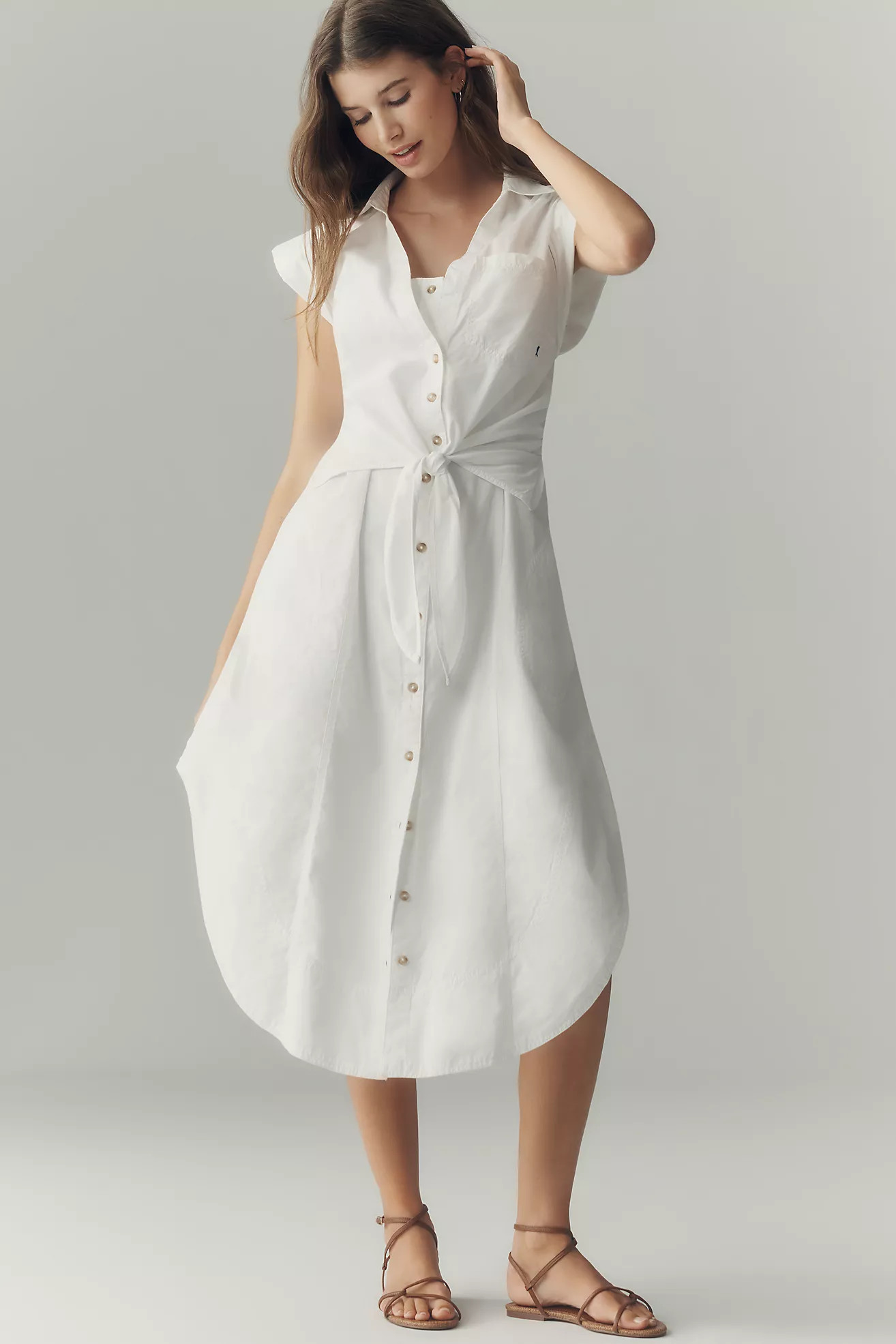 Pilcro Sleeveless Wrap Shirt Dress | Anthropologie (US)