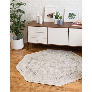 Unique Loom Isabella Adjani Area Rug (7' 10 x 7' 10 Octagon - Ivory) | Bed Bath & Beyond