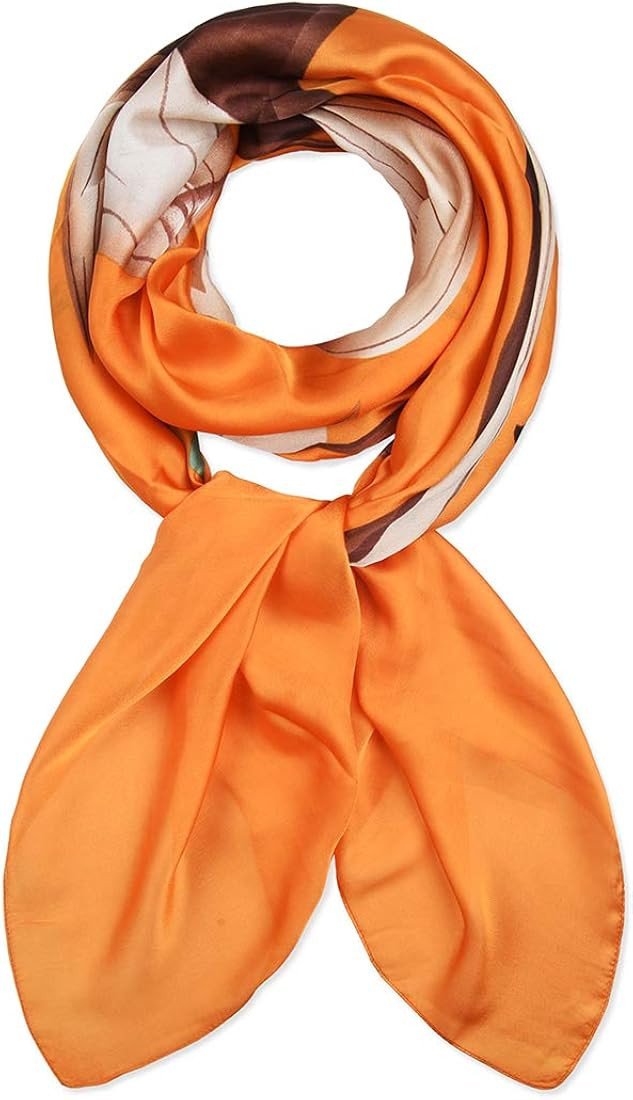 Soft Lightweight Silk Feeling Neck Scarf Large Pashmina Shawl Square Satin Headwrap Long Designer... | Amazon (US)