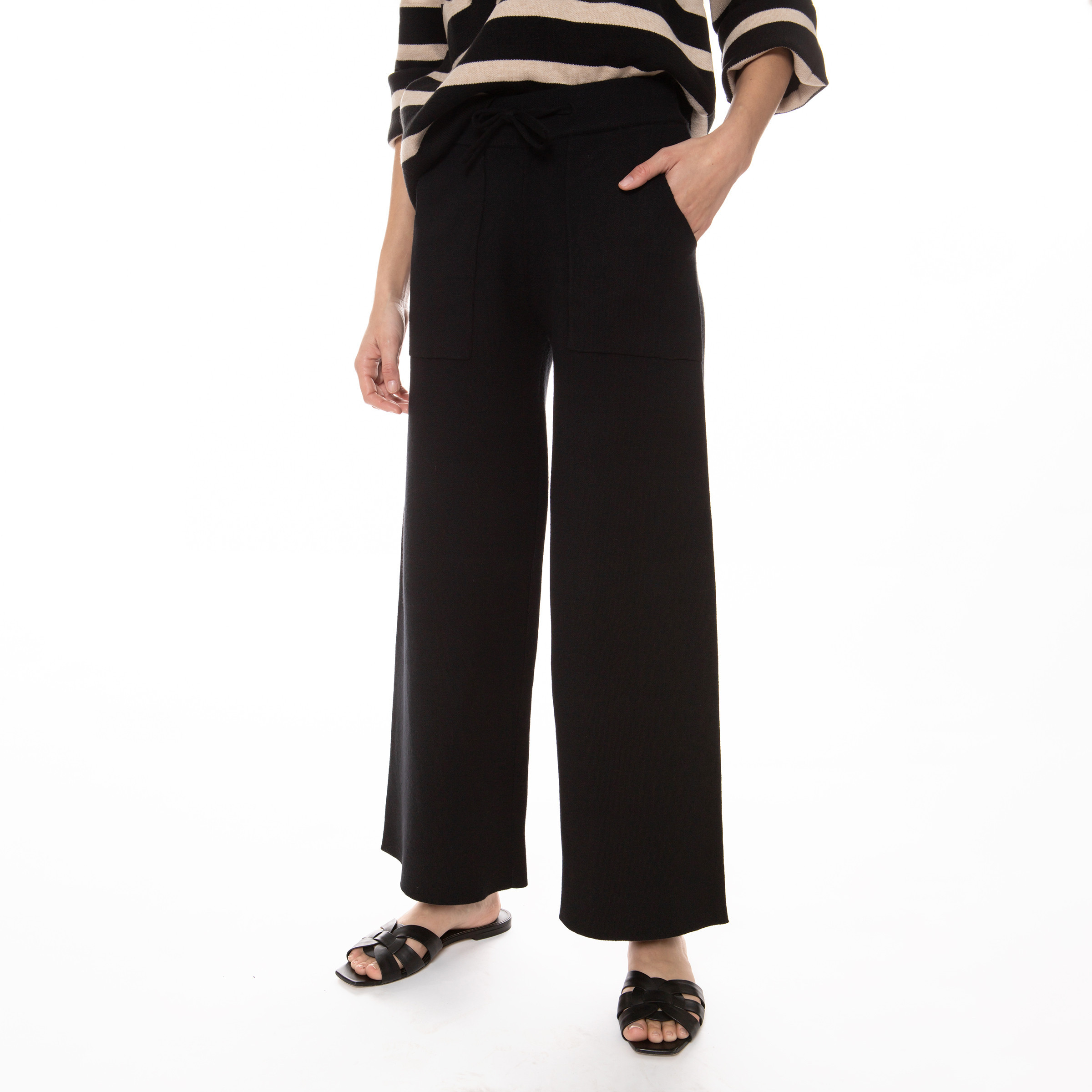 Wide Leg Lounger Pant - Black | EllandEmm