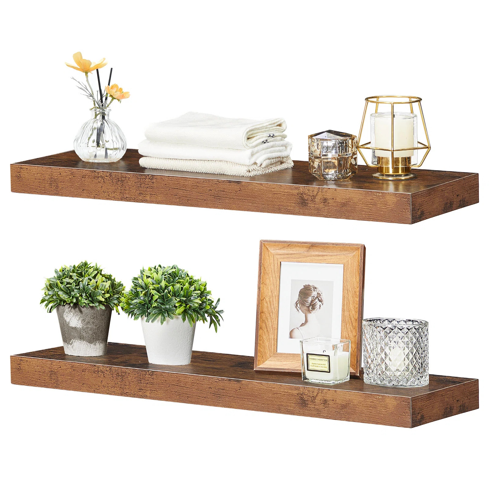 Kayleah 2 Piece Floating Shelf (Set of 2) | Wayfair North America