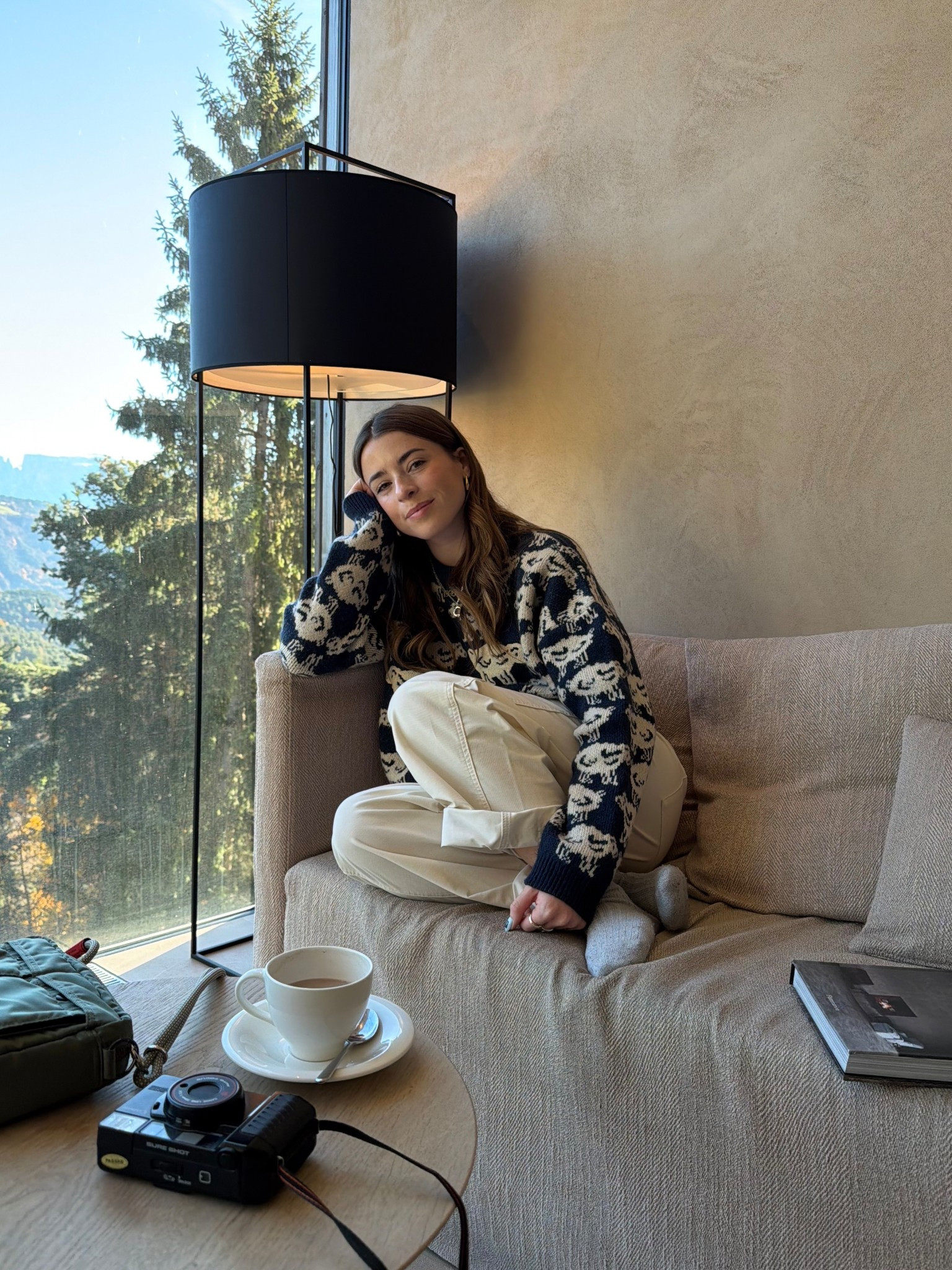 Sheep jumper, pattern jumper, Uniqlo trousers, Uniqlo barrel leg trousers 



#LTKeurope #LTKwinter #LTKstyletip