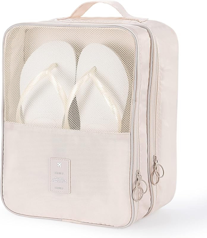 Eneteck Shoe Bags for Travel, Holds 3 Pair of Shoes Travel Bag for Packing, Travel Essentials for Fl | Amazon (US)
