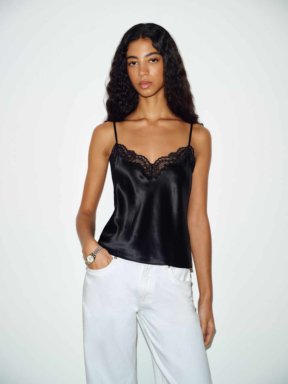 Teddy Silk Top | Reformation (Global)