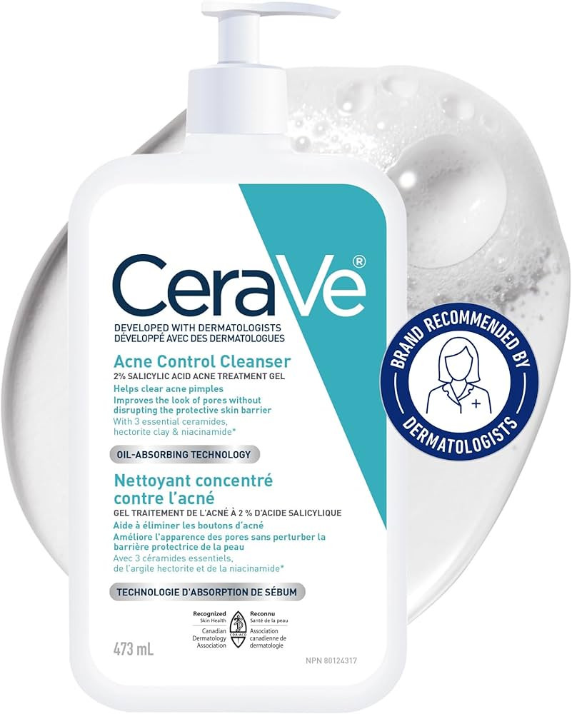 CeraVe Acne Face Wash with 2% Salicylic Acid, Clay & Niacinamide | Amazon (CA)