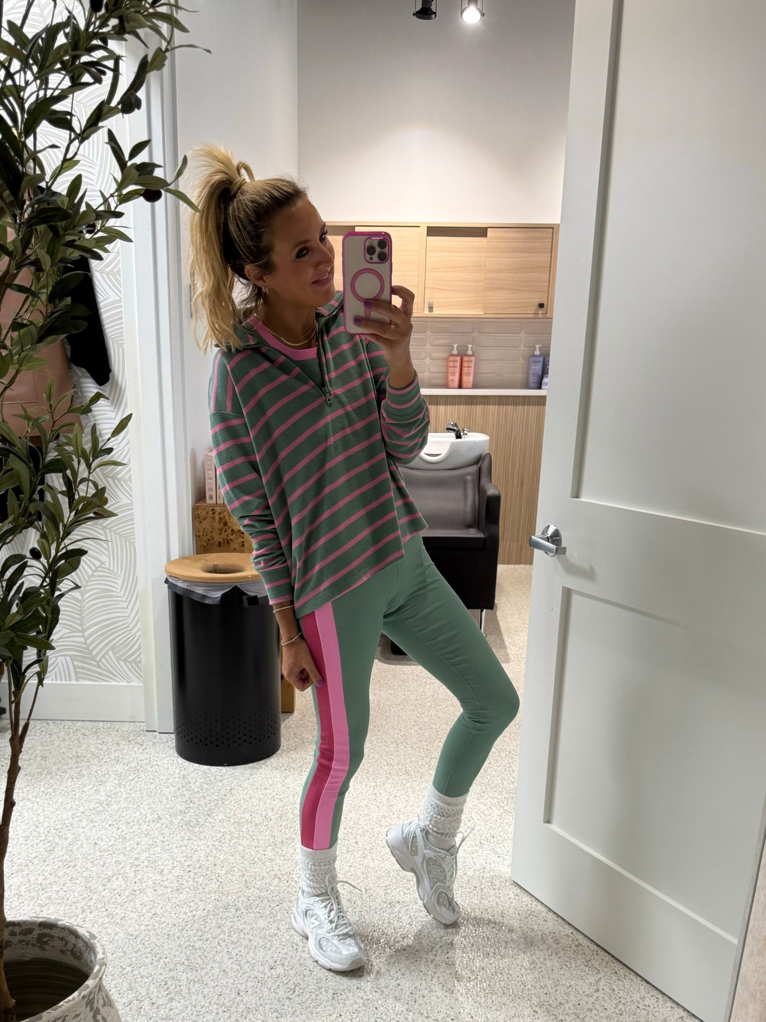 Matching sweatshirt via beach riot. So cute. Smalls in all 

#LTKStyleTip #LTKActive #LTKFindsUnder100