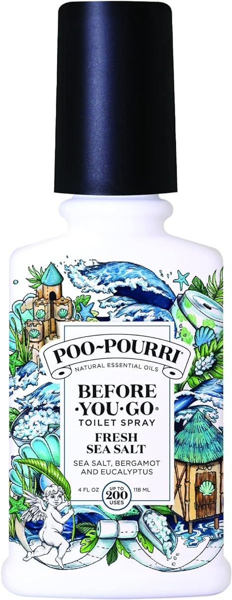 Poo-Pourri Before-You-Go Toilet Spray, Fresh Sea Salt, 4 Fl Oz - Sea Salt, Bergamot and Eucalyptu... | Amazon (US)