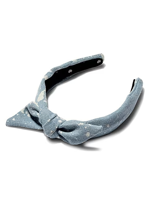 Denim Slim Bow Tie Knotted Headband | Saks Fifth Avenue