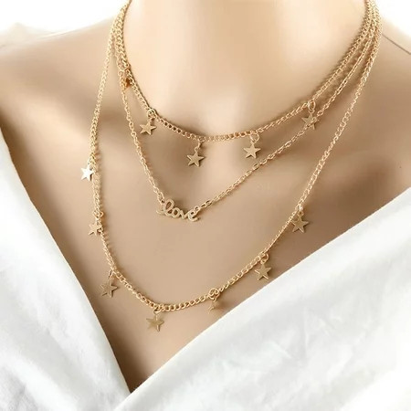 SEXY SPARKLES Multilayer Layered Layer Long Necklaces Chain for Womens Jewelry | Walmart (US)