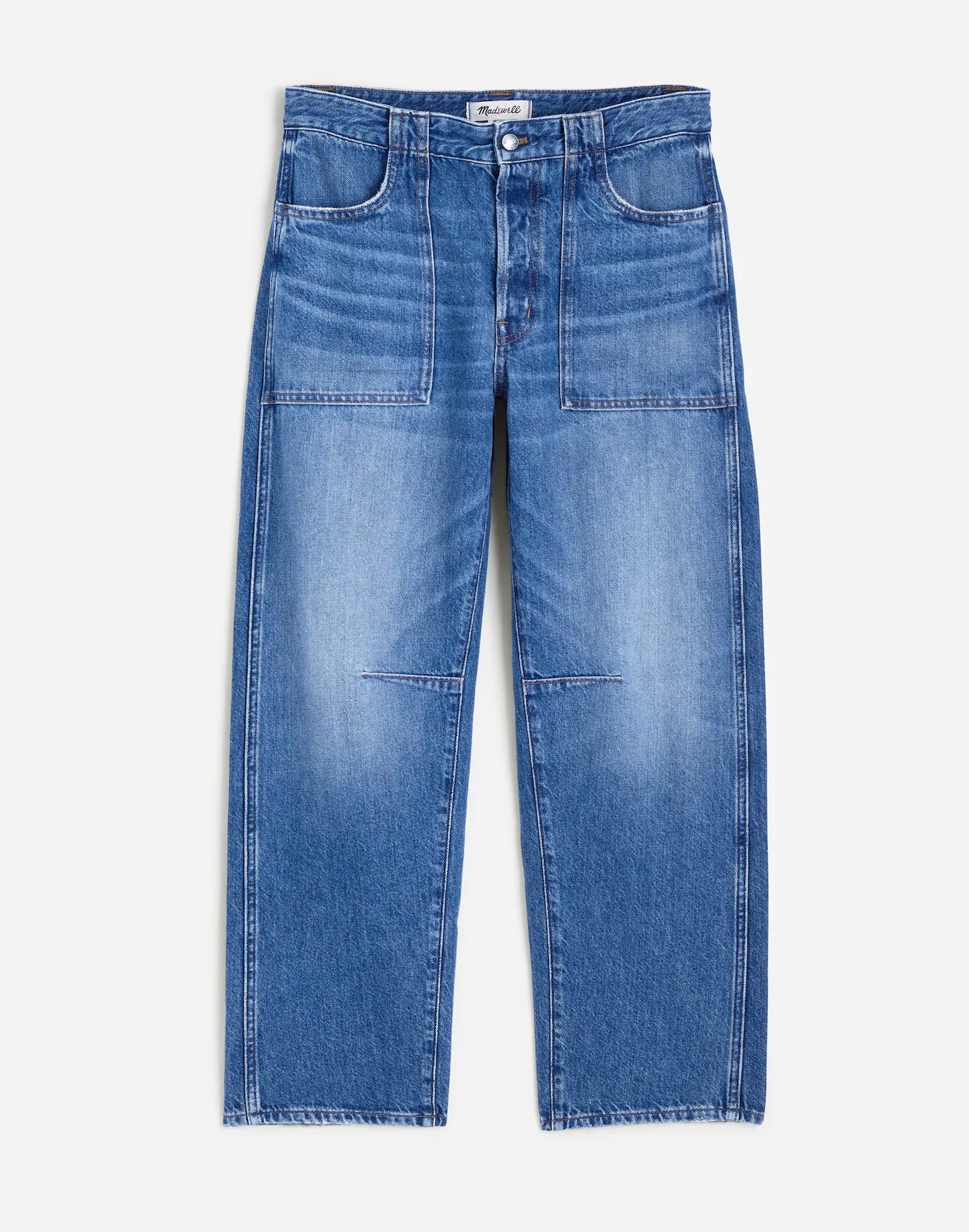 The Darted Barrel-Leg Utility Jean in Kingsmark Wash | Madewell | Madewell