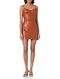 KENDALL + KYLIE Women's Shired Bust Cup Mini Dress, Cognac, 12-14 | Amazon (US)