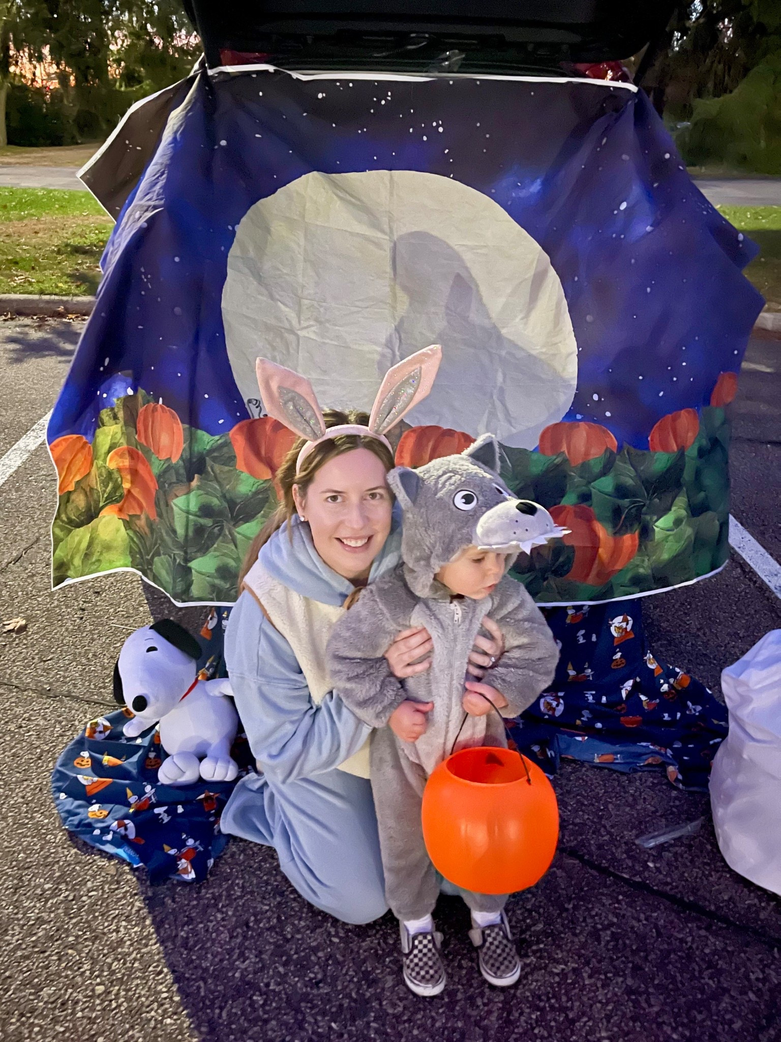 Last minute Halloween costume for trunk or treat 🚗🍫 Added this sherpa vest and my faux fur-lined Uggs to be a a bunny 🐰 Excited to wear this vest again! 

#LTKHalloween #LTKKids
