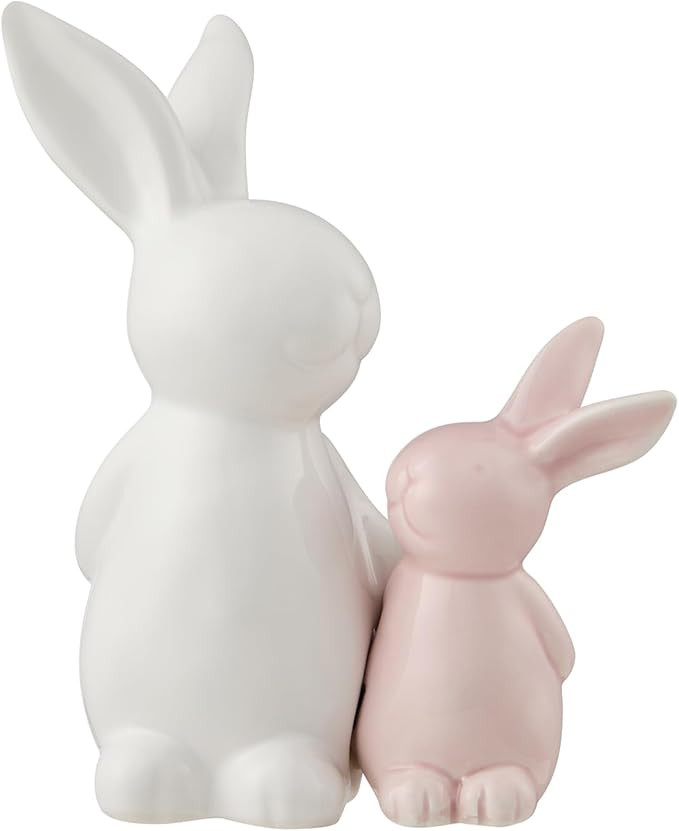 Cathery Ceramic Bunny Rabbit Figurine Decor Easter Bunny Decorations Rabbit Figurines Statues Dec... | Amazon (US)