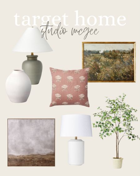 Studio McGee at Target. Home decor. Table lamp. Vase. Throw pillow. Wall art. Artwork. Fake tree. Faux plant. Spring decor. Transitional design. 

#LTKhome #LTKFind