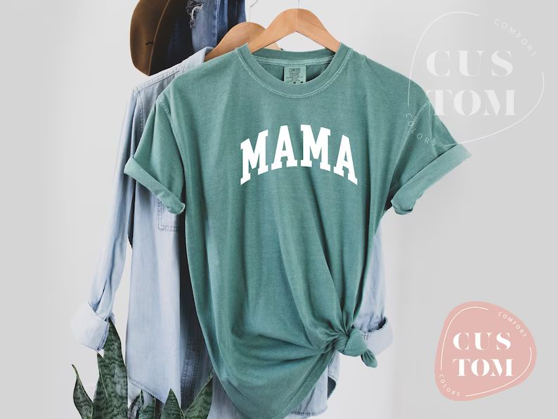 MAMA Comfort Colors Shirt Mama Shirt Gift for Mother | Etsy | Etsy (US)