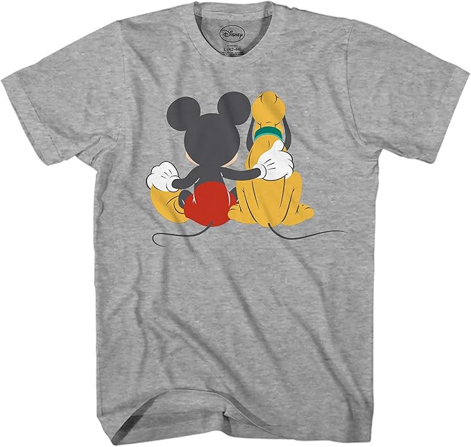 Disney Mickey and Pluto Best Friends Adult T-Shirt | Amazon (US)