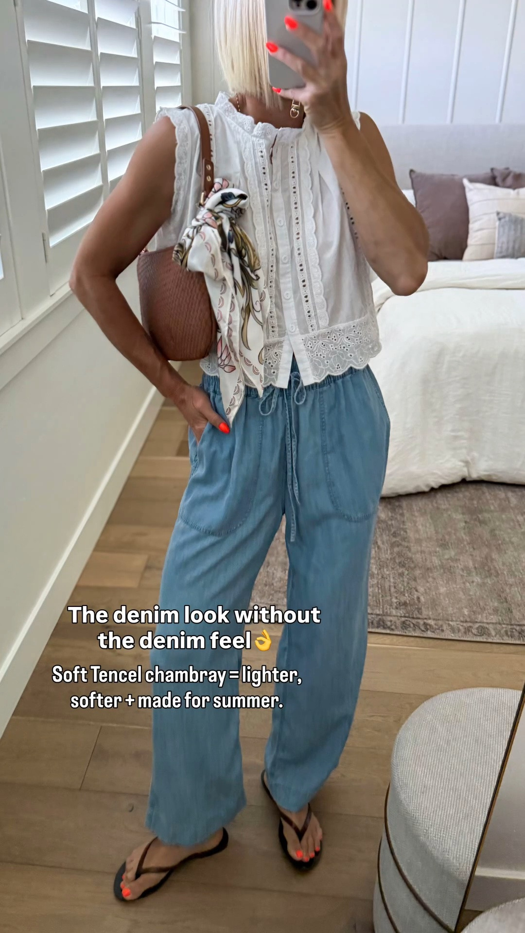 Endless ways to style these new pull-on, lightweight pants — the look of denim, but comfortable like sweatpants!
Everything fits tts, except size up in the fitted striped tank top.

#LTKmomlife #LTKOver40 #LTKootd