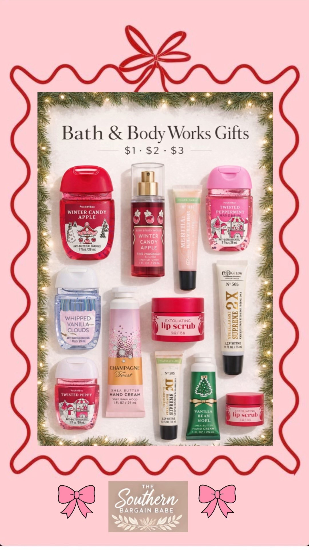 Bath & Body Works gifts for everyone 🤍
So many cute finds for $1, $2 & $3 — perfect for teen gifts and easy add-ons.

Tap to shop 🛍️

#LTKFinds #LTKGifts #AffordableFinds #GiftIdeas #TeacherGifts #BeautyDeals #SelfCareFinds #BudgetFriendly #LTKUnder50

#LTKHoliday #LTKSaleAlert #LTKGiftGuide